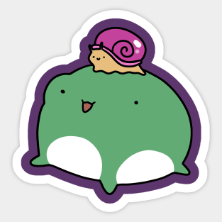 Snail and Frog Sticker